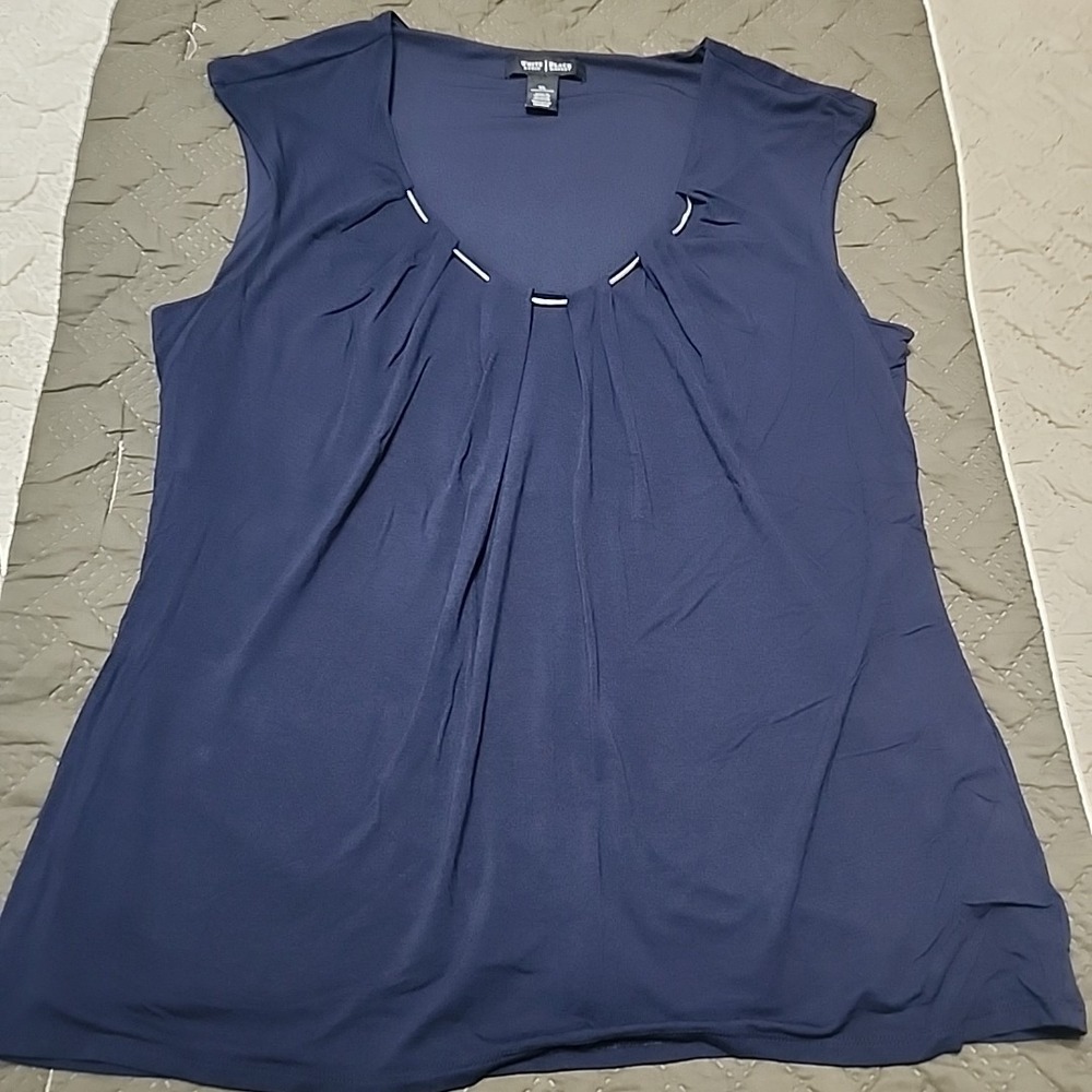 White House Black Market XL Large Navy‎ Tank Lined Hardware Party Sexy Going Out - Picture 13 of 15